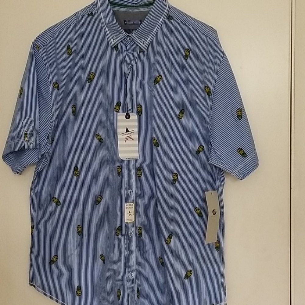Skull Pineapple Mens Button Down XL